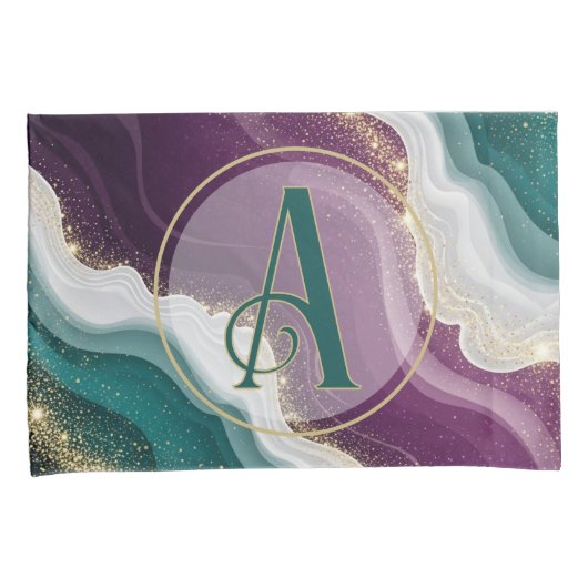 Luxury Gold Glitter Marble Pattern 枕カバー (正面右)