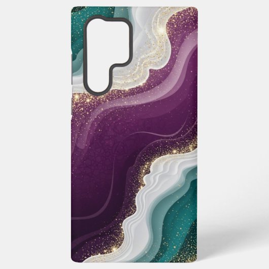 Luxury Gold Glitter Marble Pattern Samsung Galaxyケース (裏面)