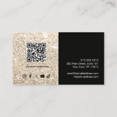 Luxury Gold Glitter Med Spa Injector Minimalist 名刺 (裏面)