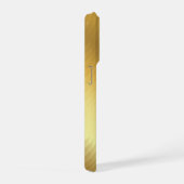 Luxury Gold Gradient Pattern Monogram Gothic Initi iPhoneケース (右側面)