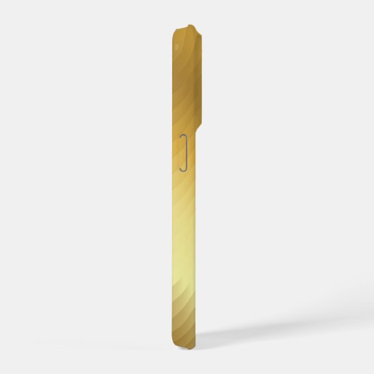 Luxury Gold Gradient Pattern Monogram Gothic Initi iPhoneケース (右側面)