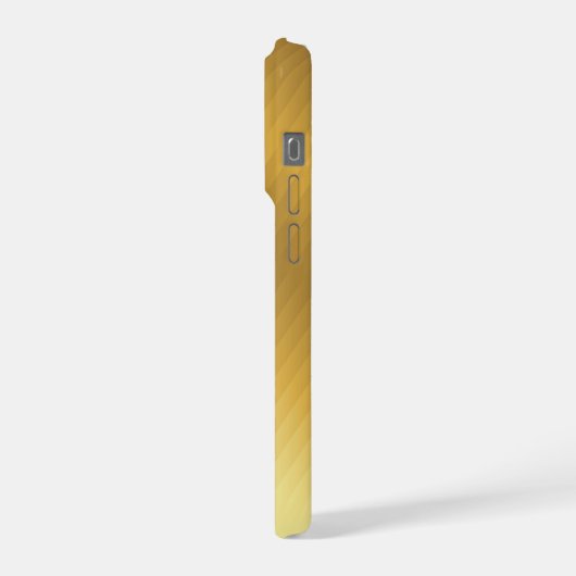 Luxury Gold Gradient Pattern Monogram Gothic Initi iPhoneケース (左側面)