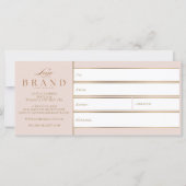 Luxury Gold Hair Studio Gift Certificate Gift Card (裏面)