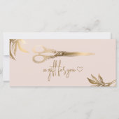 Luxury Gold Hair Studio Gift Certificate Gift Card (正面)