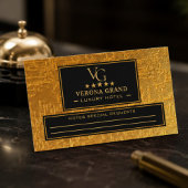 Luxury Gold Hotel Appointment Card  予約カード