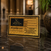 Luxury Gold Hotel Appointment Card  予約カード