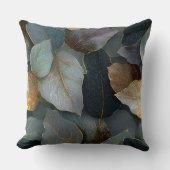 Luxury Gold Leaf Throw Pillow クッション (正面)
