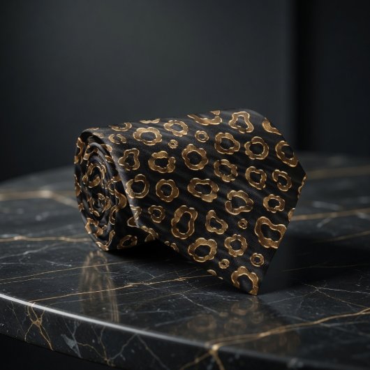Luxury Gold Leopard Spots ネクタイ
