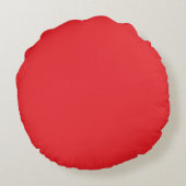 Luxury Gold Letter B Snowman Red Round Pillow ラウンドクッション (裏面)