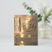 Luxury Gold Lights Birthday Invitation 招待状 (スタンド正面)