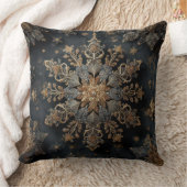 Luxury Gold Mandala Throw Pillow クッション (ブランケット)
