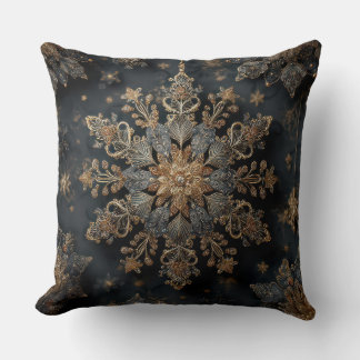 Luxury Gold Mandala Throw Pillow クッション