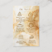 Luxury Gold Marble Cake Care  名刺 (正面)