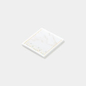 Luxury Gold Marble Daisy Post-it Notes Block ポストイット (アングル)