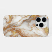 Luxury Gold Marble iPhone Case | Elegant White Gol iPhoneケース (裏面横)