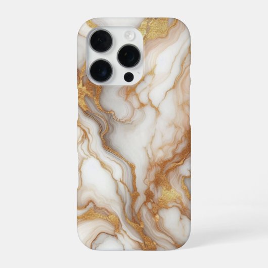 Luxury Gold Marble iPhone Case | Elegant White Gol iPhoneケース (裏面)