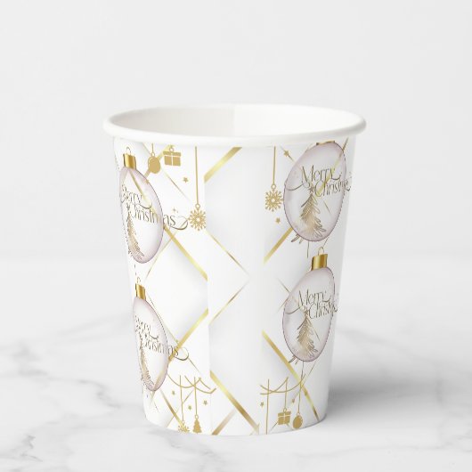 Luxury Gold Merry Christmas 紙コップ (左)