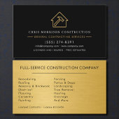 Luxury Gold Metallic Black Construction 名刺