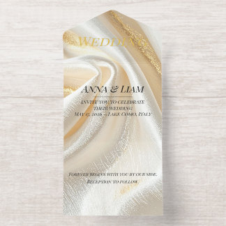 Luxury Gold Minimalist Invitation オールインワン招待状