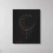 Luxury Gold Minimalist Moon Canvas Art キャンバスプリント (正面)