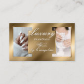 Luxury Gold Nail Technician Artist Salon Photos 名刺 (正面)