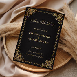 Luxury Gold Ornate Elegant セーブザデート