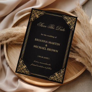 Luxury Gold Ornate Elegant セーブザデート