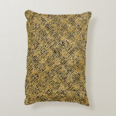 Luxury Gold Pattern ,Gold Black アクセントクッション (裏面(縦))