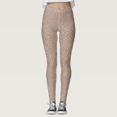 Luxury Gold pixels and Rose Gold Leggings レギンス (正面)