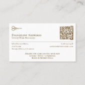 Luxury Gold Professional Hair Stylist Salon Photos 名刺 (裏面)