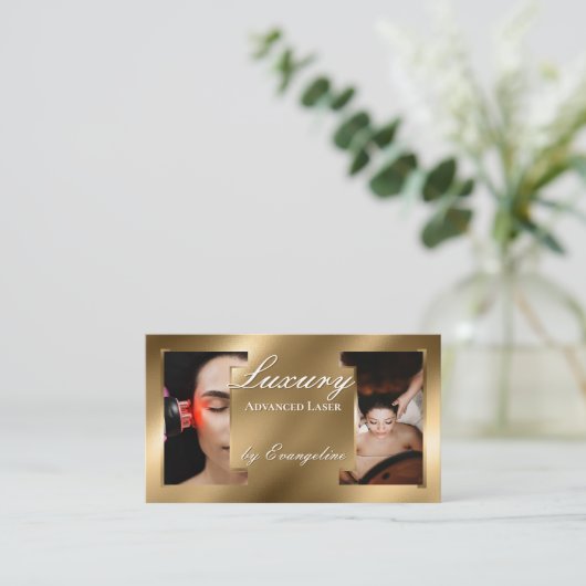 Luxury Gold Professional Laser Specialist Photos 名刺 (スタンド正面)