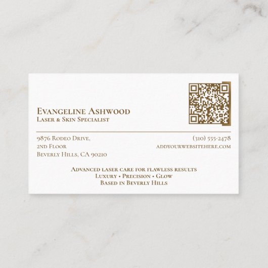 Luxury Gold Professional Laser Specialist Photos 名刺 (裏面)