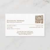 Luxury Gold Professional Wig Hair Specialist Photo 名刺 (裏面)