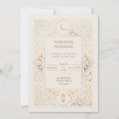 Luxury Gold Ramadan Iftar  招待状 (正面)