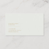 Luxury Gold Rococo Frame White Floral Victorian 名刺 (裏面)