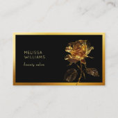 Luxury Gold Rose Flower 名刺 (正面)
