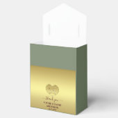 Luxury Gold Sage Green Wedding Anniversary  フェイバーボックス (オープン)
