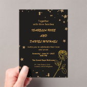 Luxury Gold Save the Date Wedding Card アクリル招待状 (インサイチュ (ポータブル))