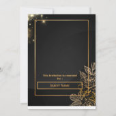 Luxury Gold Save the Date Wedding Card セーブザデート (裏面)