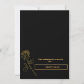 Luxury Gold Save the Date Wedding Card セーブザデート (裏面)