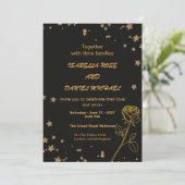 Luxury Gold Save the Date Wedding Card 招待状 (スタンド正面)