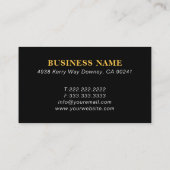 Luxury Gold Scales of Justice Attorney 名刺 (裏面)