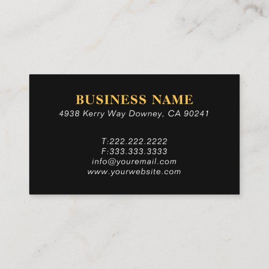 Luxury Gold Scales of Justice Attorney 名刺 (裏面)