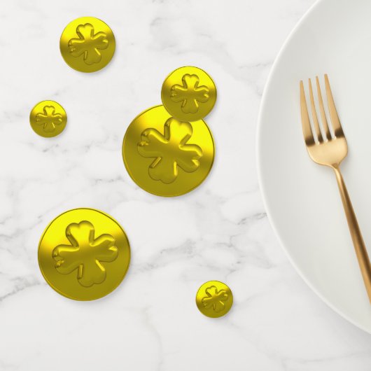 Luxury Gold Shamrock Coin for St. Patrick’s Day コンフェッティ (グループ)