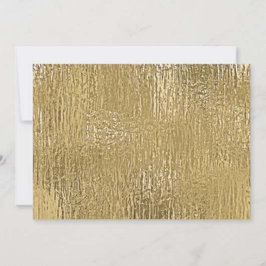 Luxury Gold Texture Lined Name Three Monogram ノートカード (裏面)