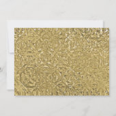 Luxury Gold Texture Two Border Three Monogram ノートカード (裏面)