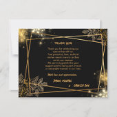 Luxury Gold THANK YOU Wedding Card (正面)