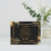 Luxury Gold THANK YOU Wedding Card (スタンド正面)