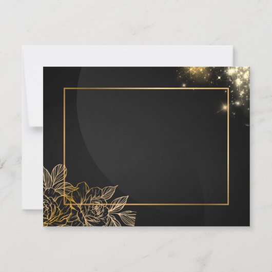 Luxury Gold THANK YOU Wedding Card (裏面)