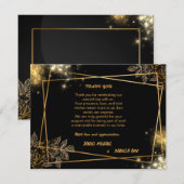 Luxury Gold THANK YOU Wedding Card (正面/裏面)